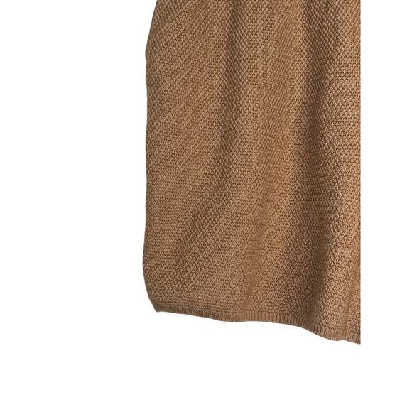 High Waisted Women's Acrylic Cotton Blend Knit Pull On Comfort Short Size XL Tan - Picture 4 of 5
